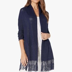 Lilly Pulitzer‎  Tatum Cotton Navy Cardigan Size XS